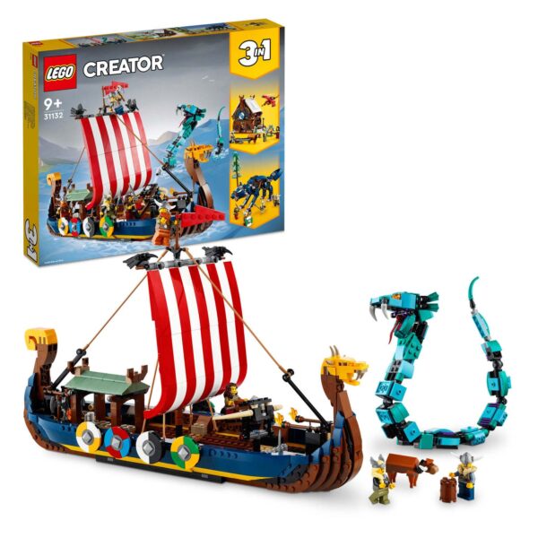 LEGO Creator 31132 Viking Schip en de Midgard Slang