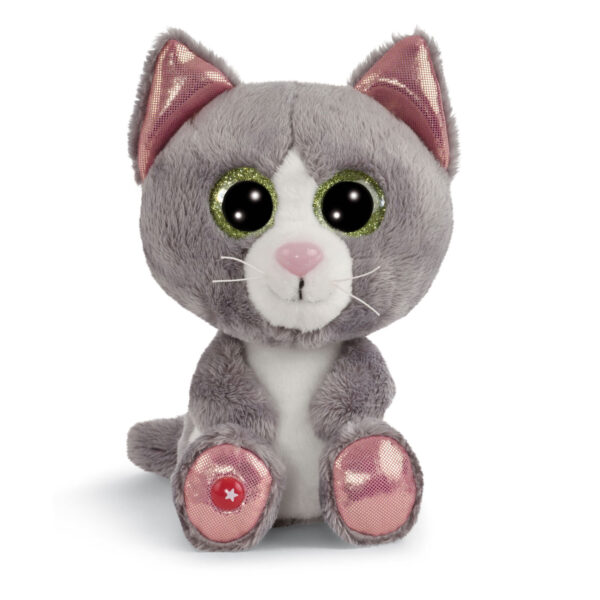 Nici Glubschis Pluchen Knuffel Kat Grijs Felinja, 15cm