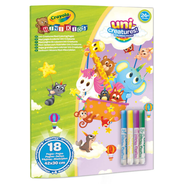 Crayola Mini Kids - Kleurplaten A3 incl. 4 stiften