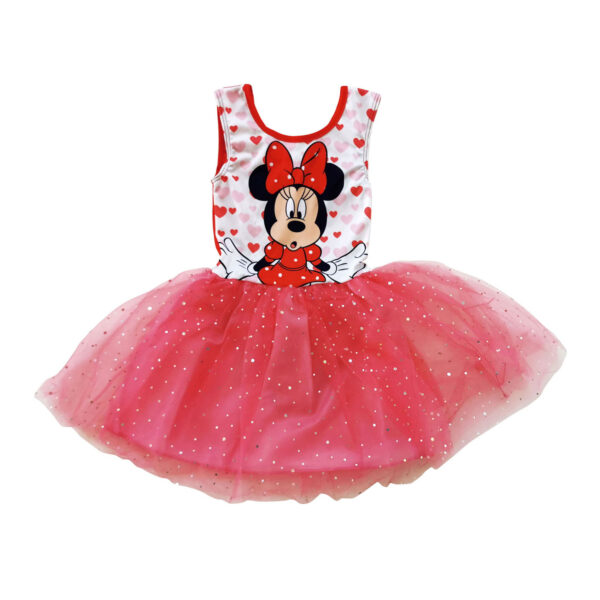 Balletjurk Minnie Mouse, Rood met Hartjes