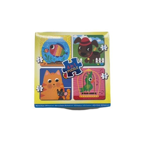 4-in-1 puzzel 4,6,9 en 12 stukjes