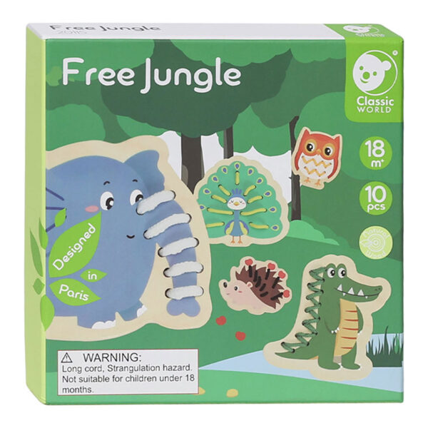 Classic World Rijgpuzzel Jungle, 10dlg.