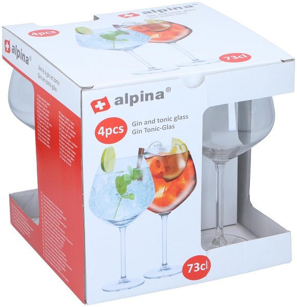 Alpina Gin & Tonic glazenset 4-delig 730ml