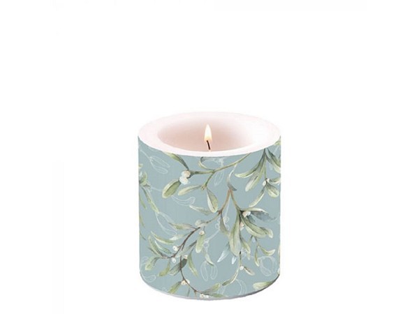 Ambiente Kaars klein Mistletoe All Over Green