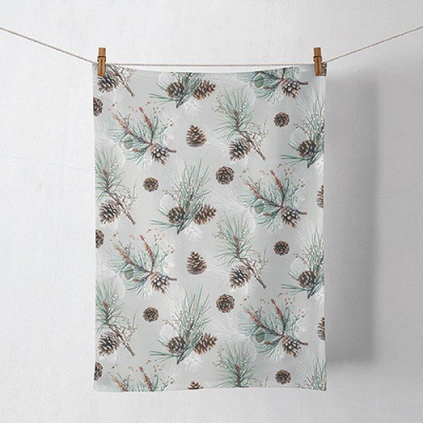 Ambiente Keukendoek Pine Cone All Over-50x70cm -100% Katoen