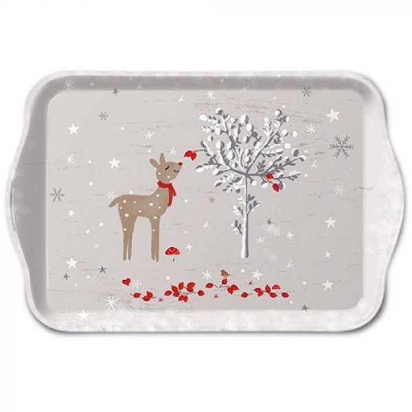 Ambiente Tray Melamine Sniffing Deer 13x21cm