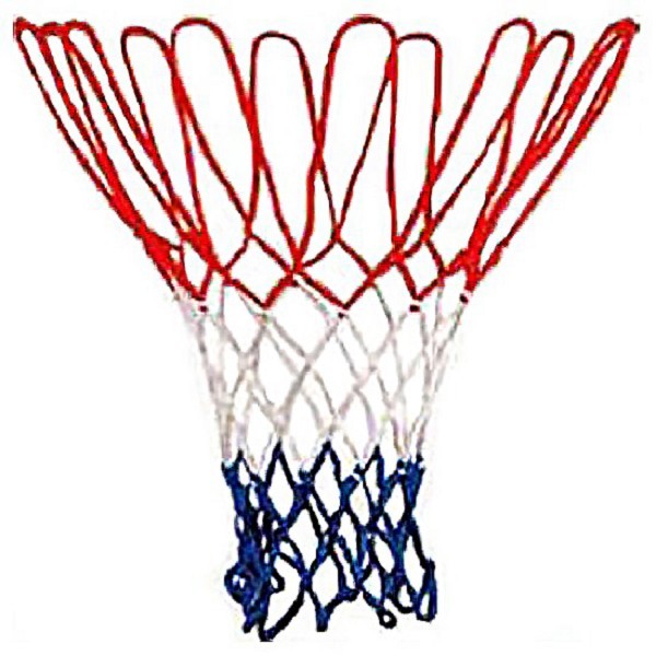 Basketbalnet rood/wit/blauw, los net, exclusief ring