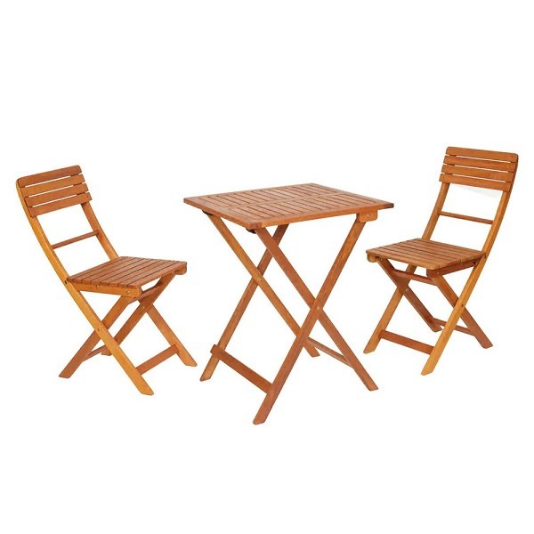 Bela bistro set eucalyptus hardhout