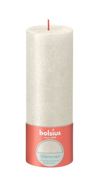 Bolsius Rustiek stompkaars 190/68 Shimmer Ivory