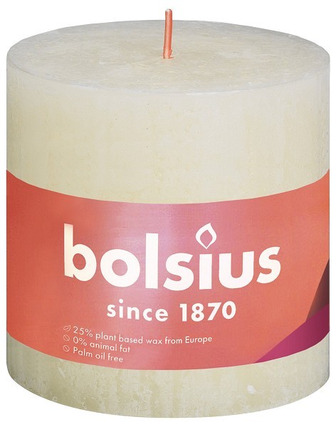 Bolsius Shine Collection Rustiek  stompkaars 100/100 Soft Pearl- Zacht Parel