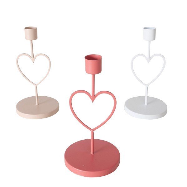 Boltze Home Kandelaar 'Loving' 8,5x8,5x16cm metaal 3 assorti