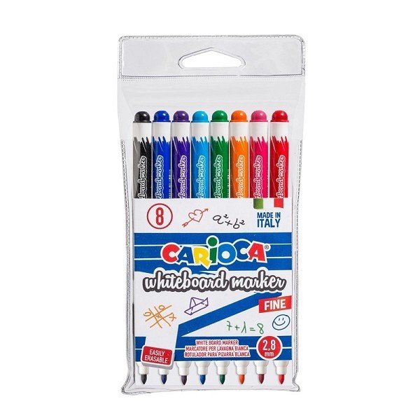 Carioca 8 Whiteboard markers in etui 2,8mm