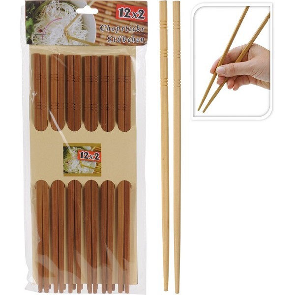 Chopsticks eetstokjes bamboe set a 12 paar