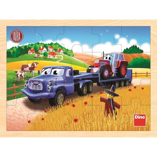 Dino houten puzzel Tatra Cars truck 20 stukjes 30x22,5cm