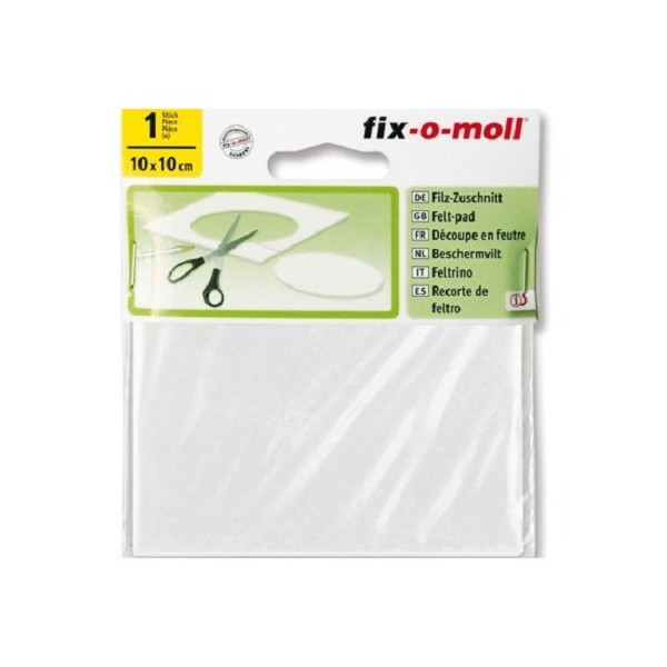 Fix-o-moll vilt 100mmx100mm wit