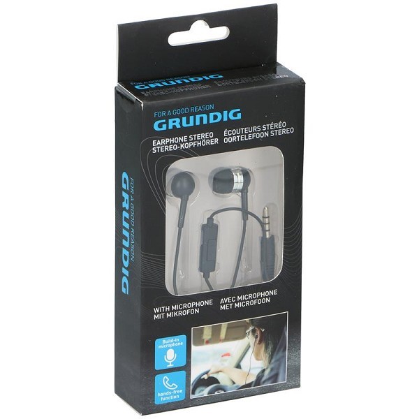 Grundig Oortelefoon stereo met microfoon Handsfree