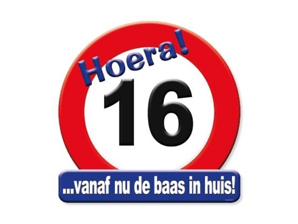 Huldeschild-16 jaar