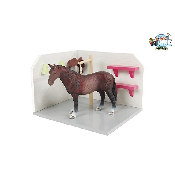 Kids Globe paarden wasbox 15x17,5x12cm roze (excl. accessoires en paard)