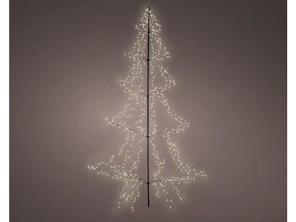 Lumineo Kerstboom vorm LED buitenverlichting vrijstaand 450cm hoog warmwit