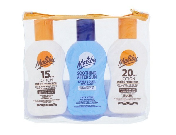 Malibu Zonnebrand 100ml SPF15,20 &  100ml After Sun- Set van 3