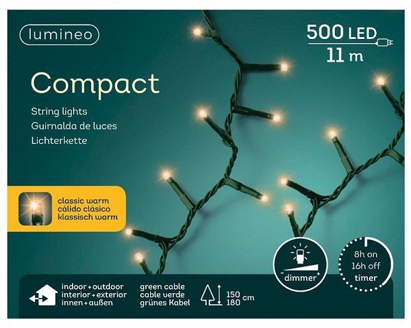 pLumineo LED-Verlichting Basic Lights buiten 500 lampen 11 meter/p