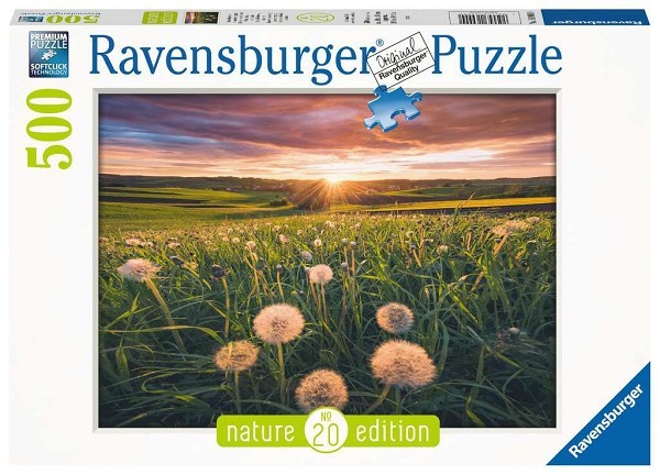 Ravensburger puzzel Paardenbloemen bij zonsondergang - Legpuzzel - 500 stukjes