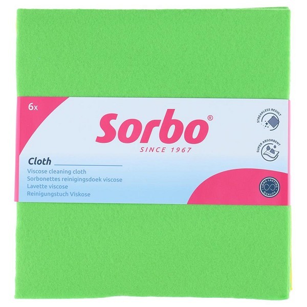 Sorbo Viscosedoeken Fun Colours 38x40cm set a 6 stuks