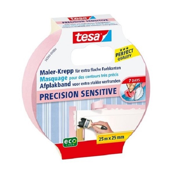 Tesa afplakband precisie sensitive 25m