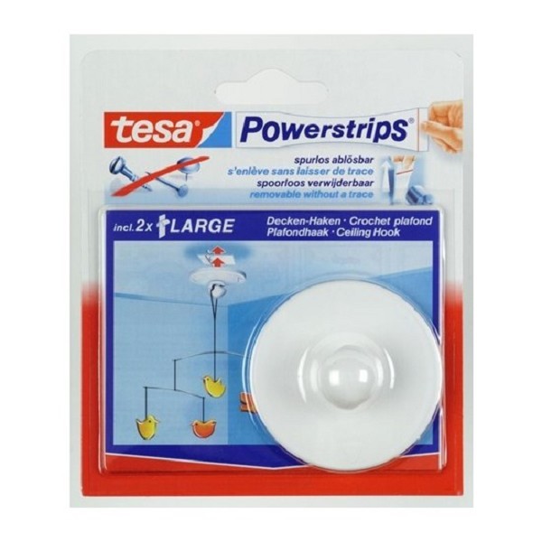 Tesa Plafondhaak powerstrips wit