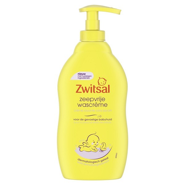 Zwitsal Wascreme Pomp Zeepvrij Gevoelige Huid 400ml