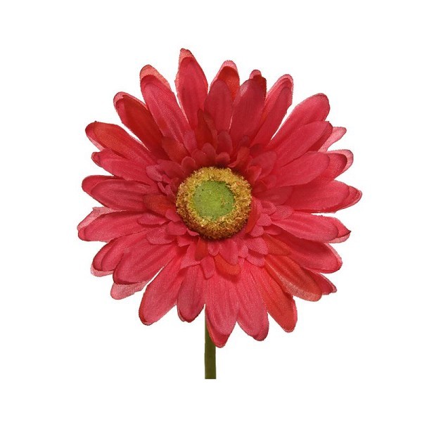 Zijden gerbera op steel Fuchsia 50cm